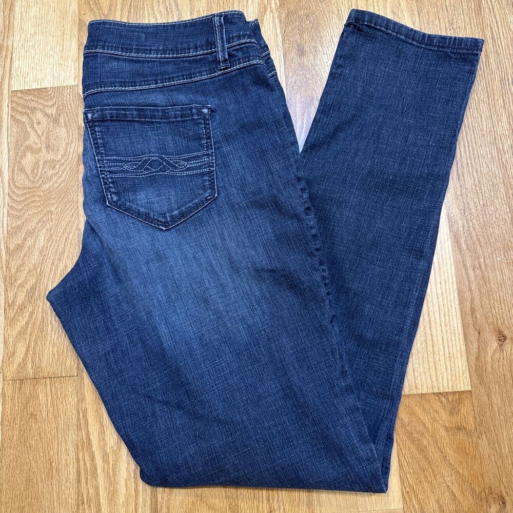 A.n.a. Jeans Women Size 10 dark Blue Mid Rise Skinny Stretch Denim Preppy as